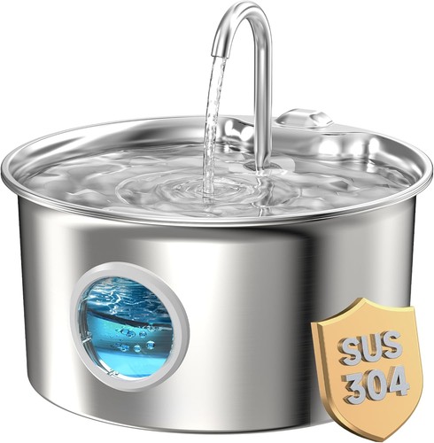 Fontaine eau chat inox - chat,