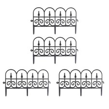  4 Pcs Grillage Jardin Palissade Exterieur Panneaux Clôture Clôtures