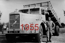 RARE PHOTO 20x30 cm .................. CAMION BERLIET BENNE DANS L'INDRE EN 1955