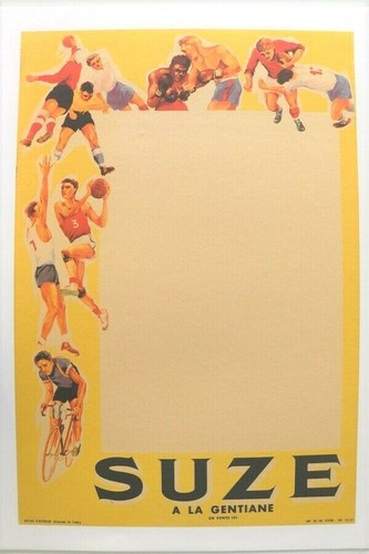 Affiche ancienne gentiane - ancienne, suze