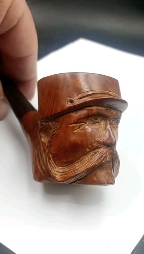 Pipe bruyère tête poilu - pipe,