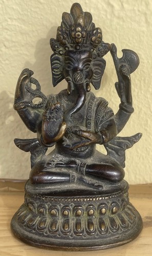 Ganesh bronze massif inde - ganesh,