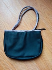 Petit sac à main enfant noir simili cuir à lanières