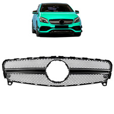 Calandre Noir Compatible pour Mercedes Classe A W176 Mopf Ab 15-19 Pas A45 AMG