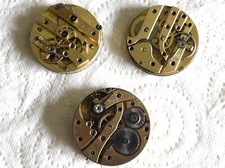 lot de trois mouvements montre gousset a ancre et cylindre