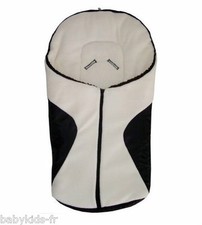 Chancelière Noir et Ecru pour Babycoque Creatis, Streety, Pebble, Cabriofix