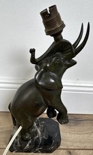 Lampe art deco Éléphant Régule Marbre Signé PERRINA