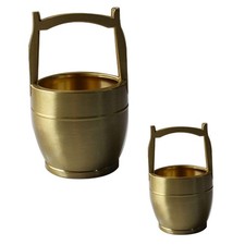 Le mini seau en laiton orne la sculpture de symbole de richesse pour la