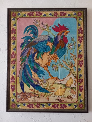 Tableau coq émaux longwy - tableau, de