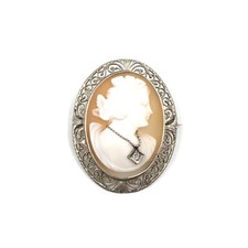 Broche camée victorienne or