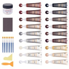 Kit Reparation Parquet, Pâte de Réparation de Mastic à Bois, 18 Couleurs Crème
