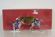 Britains 17371 Américain Guerre Civile Monté Union Capitaine & Guidon Porteur