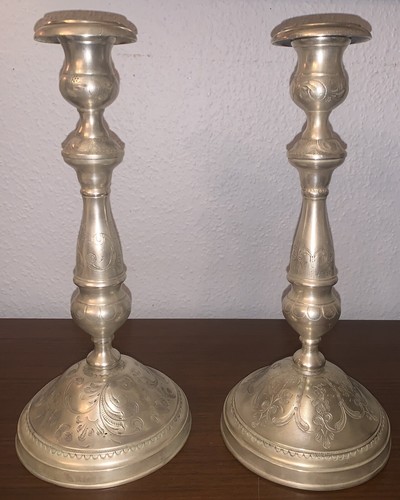 Paire bougeoirs louis - bougeoirs,