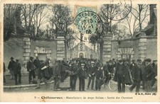 INDRE  CHATEAUROUX  manufacture de draps balsan  sortie des ouvriers