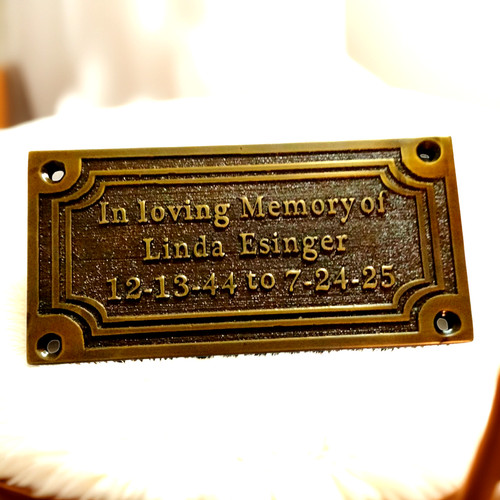 Plaque porte en laiton - plaque,