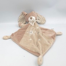 Doudou plat lapin marron