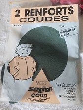 coudes et genoux patches renforts protége vintage ancien imitation daim vert