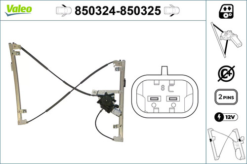Lève vitre avant - valeo, 850324