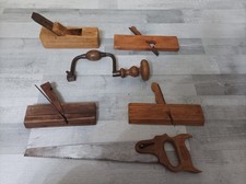 Lot d'anciens outils de menuisier (voir description)