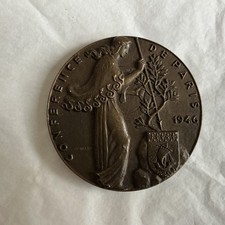 Très rare médaille Gouvernement Provisoire, la Conférence de Paris par Muller