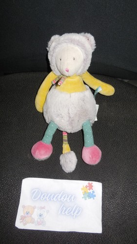 Doudou peluche souris gris - doudou,