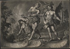 1750 Rare gravure Adam et Eve