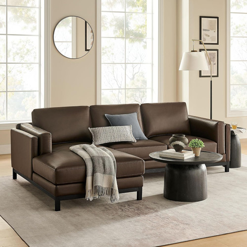 Espresso left facing sectional - left-facing,