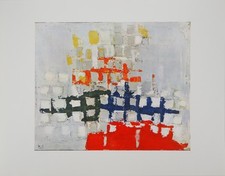 Nicolas DE STAEL : Composition abstraite, Héliogravure signée