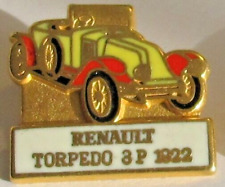 Pin's RENAULT TORPEDO 3P 1922 JAUNE& ROUGE Ancienne Signé: CEF Paris Vintage#4/8