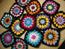 Carrés granny, lot de 12