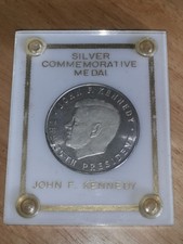 silver argent commemorative medal kennedy