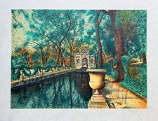 Jean CARZOU - "Fontaine Medicis, Paris" - Lithographie originale signée - 1986