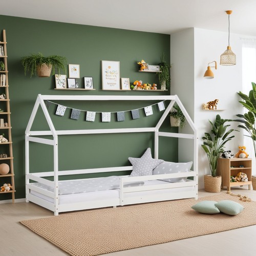 Lit enfant cabane 90x200 - , bois