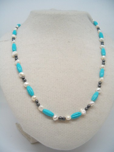 Collier avec turquoise - collier,