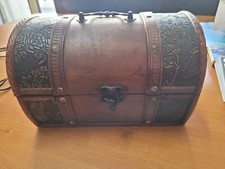 Coffre- fort Bois de L 24 cm x l 16 cm x H 15 cm Magnifique Coffre à bijoux