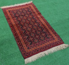 Tapis Turkmène 32''x53'' Tapis Tissé Main 82x136cm Boho Eclectic Oriental Rug