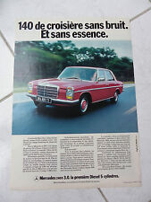 Publicité Mercedes 240D 3.0 W115 1974 advert presse coupure publicitaire