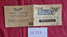 N°10297 / TRI-ANG SCALEXTRIC / notice circuit de course automobile electrique