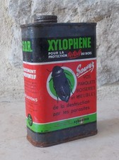 Ancienne Boite métal vintage XYLOPHENE Protection bois termites mérule