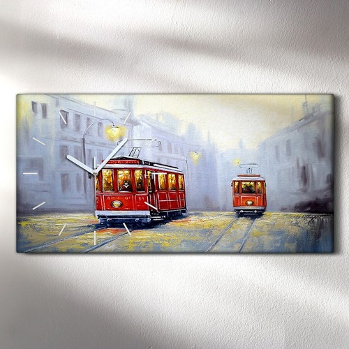 Horloge murale sur toile - , 60x30