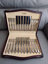 Ménagère Dessert Argent Fourré Poinçons Sheffield James Dixon 1932