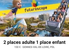 2 entrees adultes et 1 entree