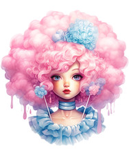 5 x autocollants de voiture barbe à papa princesse stickers doux rose déco...