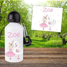 Gourde ou bouteille enfant personnalisée modèle danseuse et cygne