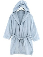 Gant Bleu Lumière Velours 100% Coton Peignoir Taille Unisexe L