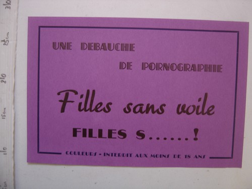 Affichette cinema porno - cinema,