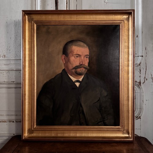 Huile sur toile portrait - , xixe