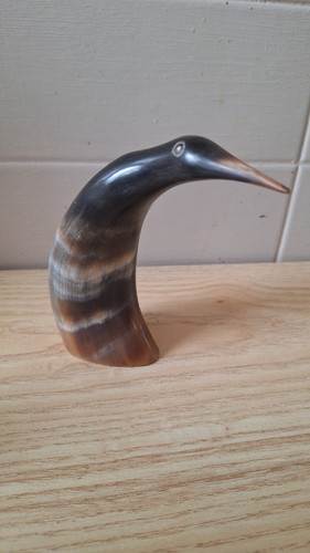 Corne sculptée oiseau - sculptée,