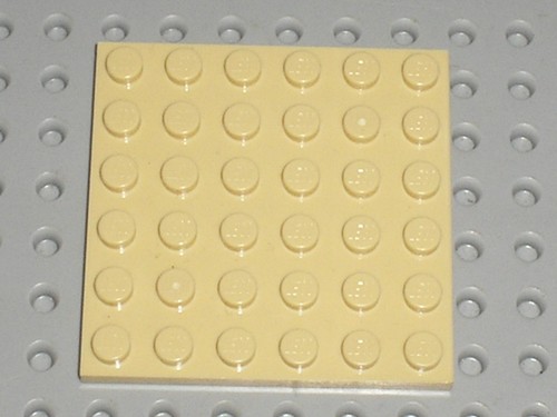 Plaque lego tan plate - plate, 6