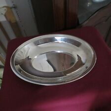 grand plat ovale  en métal argenté Christofle Gallia modèle perles